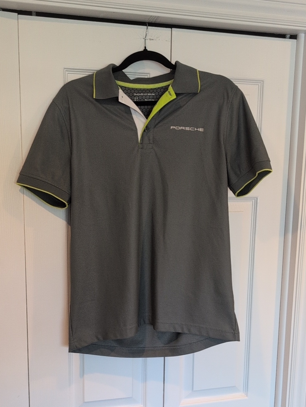 Porsche Design Gray Polo with Lime Trim